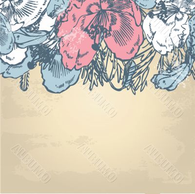 Floral pattern in autumn colors