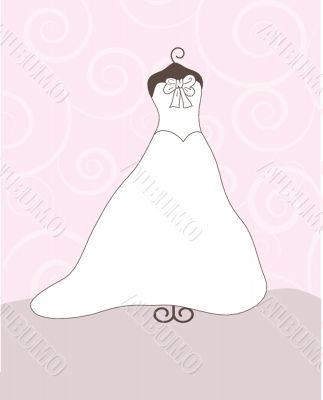 Wedding background with dress