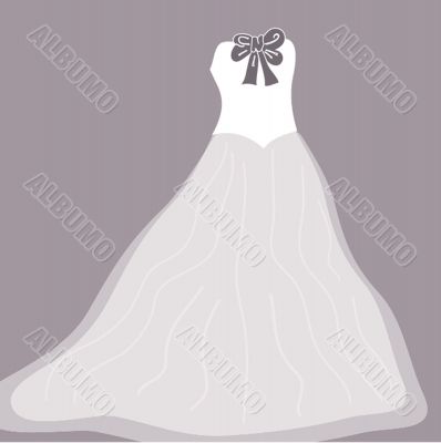 Wedding background with dress