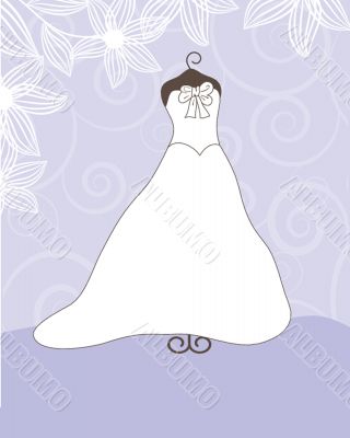 Wedding background with dress