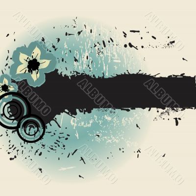 Abstract background with grey flowers