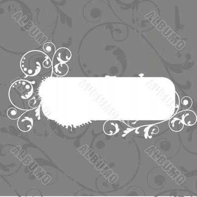 Abstract background with grey flowers