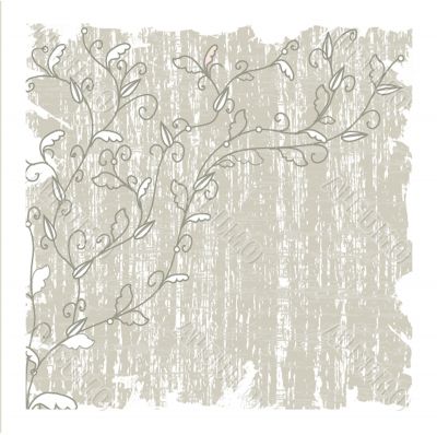 Abstract background with grey flowers