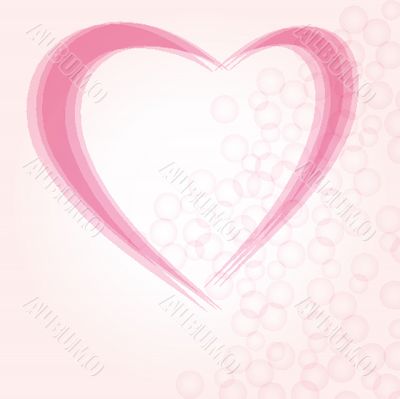 Cute vector background with vintage hearts