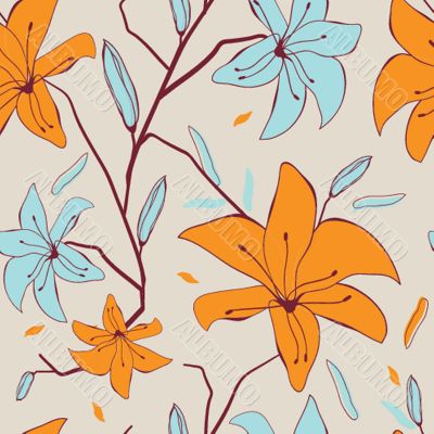Floral seamless beautiful pattern