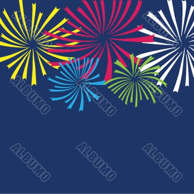 Colorful vector fireworks