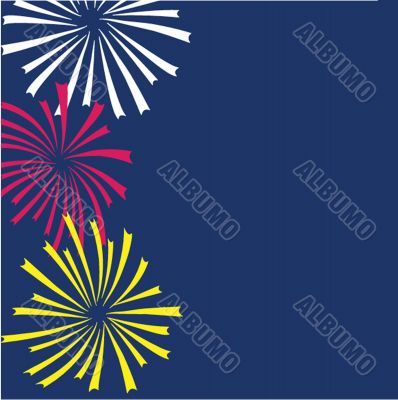 Colorful vector fireworks