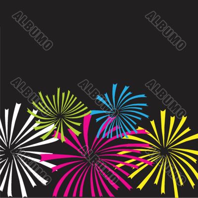 Colorful vector fireworks