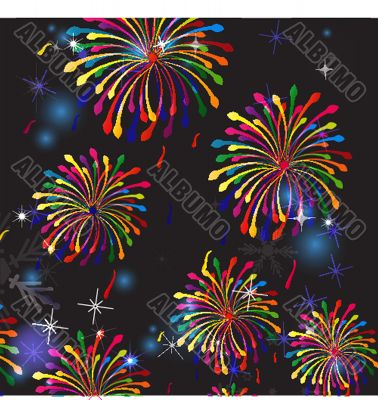 Colorful vector fireworks