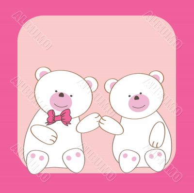 Teddy bears couple.