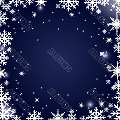 Christmas snowflakes background.