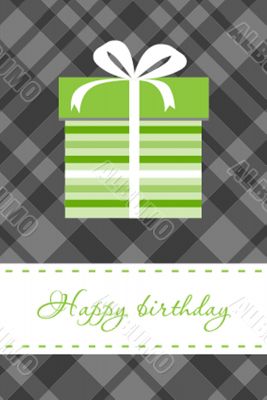 Greeting  card with present box