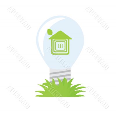 Ecology green bulb.