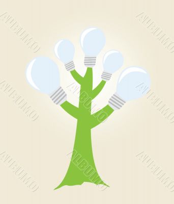 Ecology green bulb.