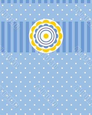 Vintage card with hand drawn flowers