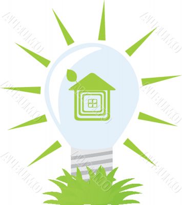 Ecology green bulb.
