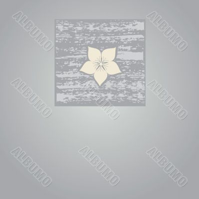 Vintage card with hand drawn flowers