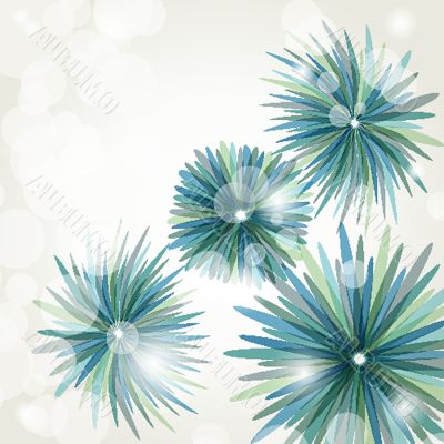 Vintage vector frame on floral background