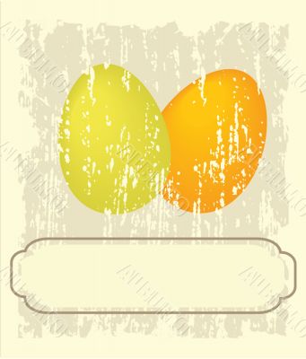 Easter card with hand drawn eggs