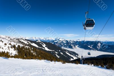 Cable car going to Schmitten