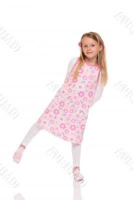 Full length portrait of a little girl