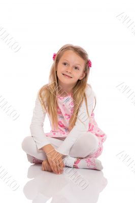 Portrait of a little girl sitting