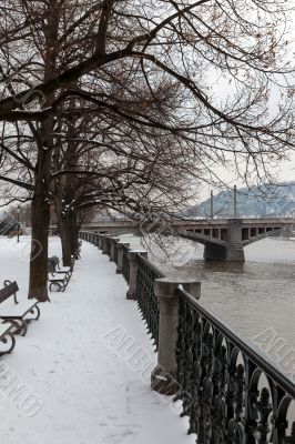 Embankment of river Vltava