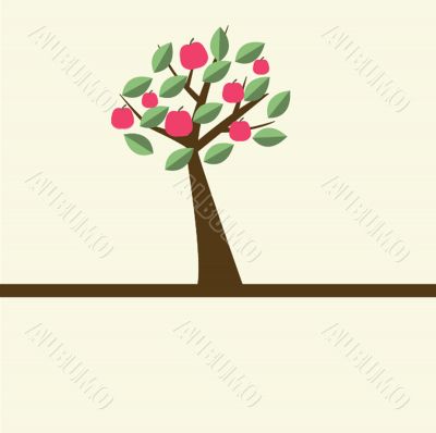 Abstract autumn tree