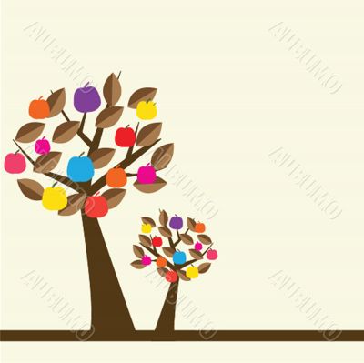 Abstract autumn tree