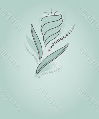 Vintage Floral card with place for text