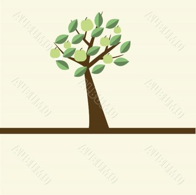 Abstract autumn tree