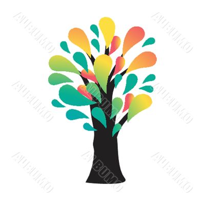 Abstract autumn tree
