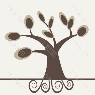 Abstract autumn tree