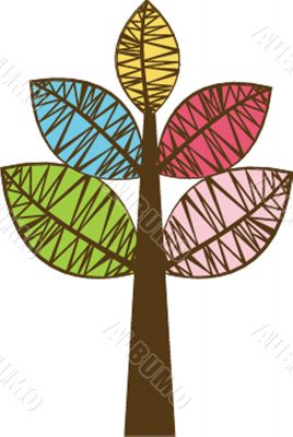 Abstract autumn tree
