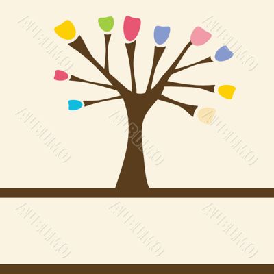 Abstract autumn tree