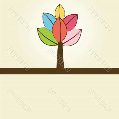 Abstract autumn tree