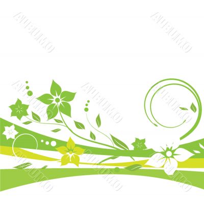 Floral card with butterfly