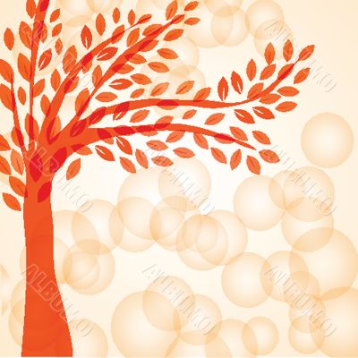 Abstract autumn tree