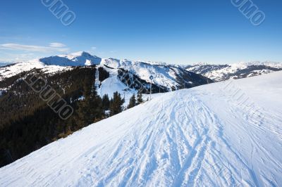 Schmitten winter ski slopes of Zell am See resort