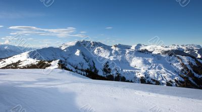 Schmitten winter ski slopes of Zell am See resort