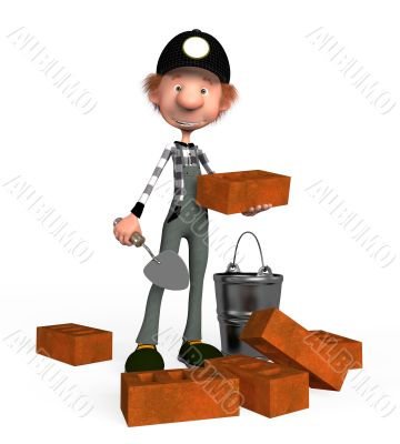 3d boy builder.