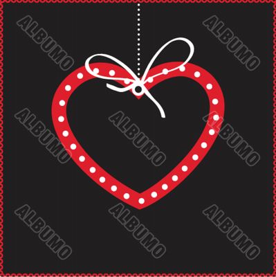 Cute vector background with  heart
