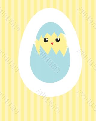 Easter beautiful card with  hand drawn eggs