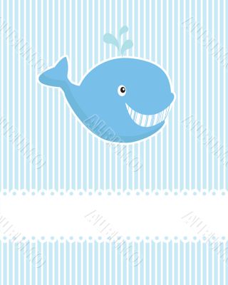 baby boy announcement card. vector illustration