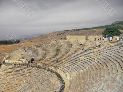 Ancient amphitheatre  in Hierapolis, Pamukkale, Turkey