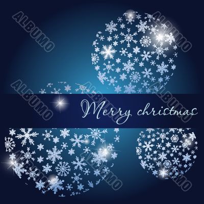 Christmas card with holiday elements.