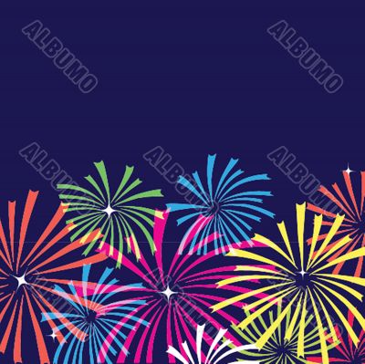 Colorful vector fireworks