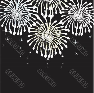 Colorful vector fireworks