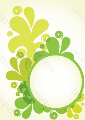 Vintage vector frame on  beautiful background
