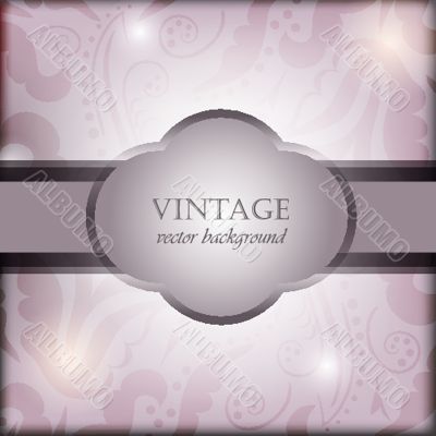 Vintage vector frame on  beautiful background